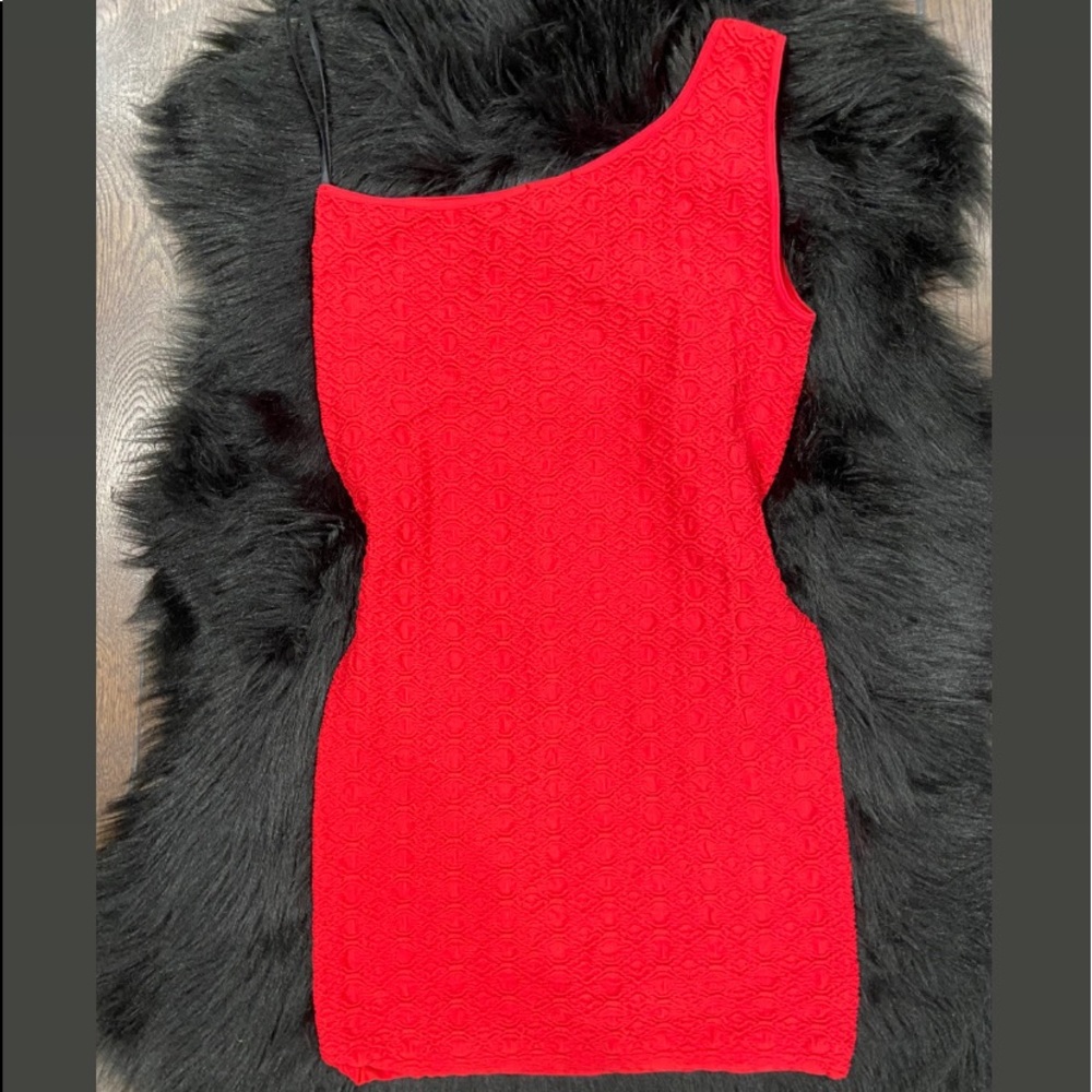 y2k red bebe club dress